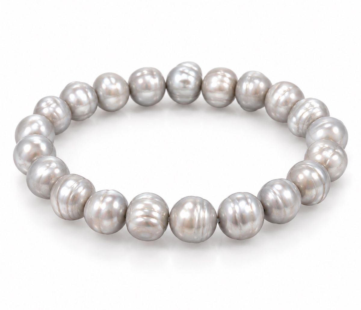 Perle Armbånd  Sølvforgylt 9-10mm 