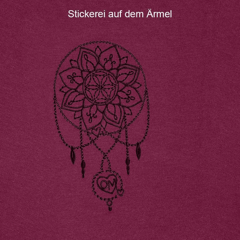 Langermet Genser Chakra-Flower Rød-lilla