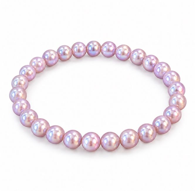 Hovedbilde Lys Lilla 6mm Perle Armbånd 