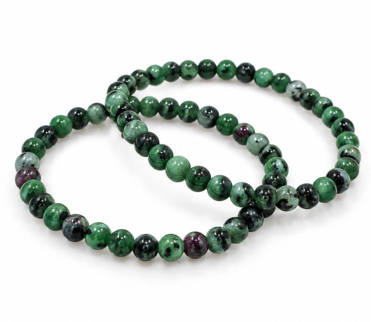 Rubin i Zoisitt 4mm Armbånd