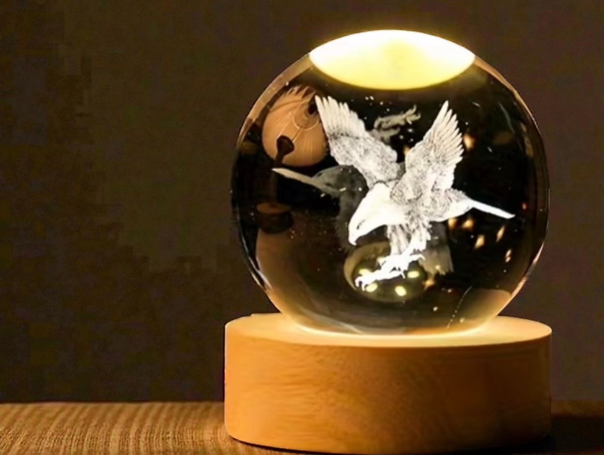 Glasskule med Ørne-Symbol