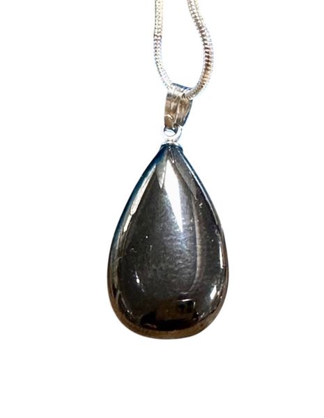 Hovedbilde  Hematitt Flat Dråpe Anheng